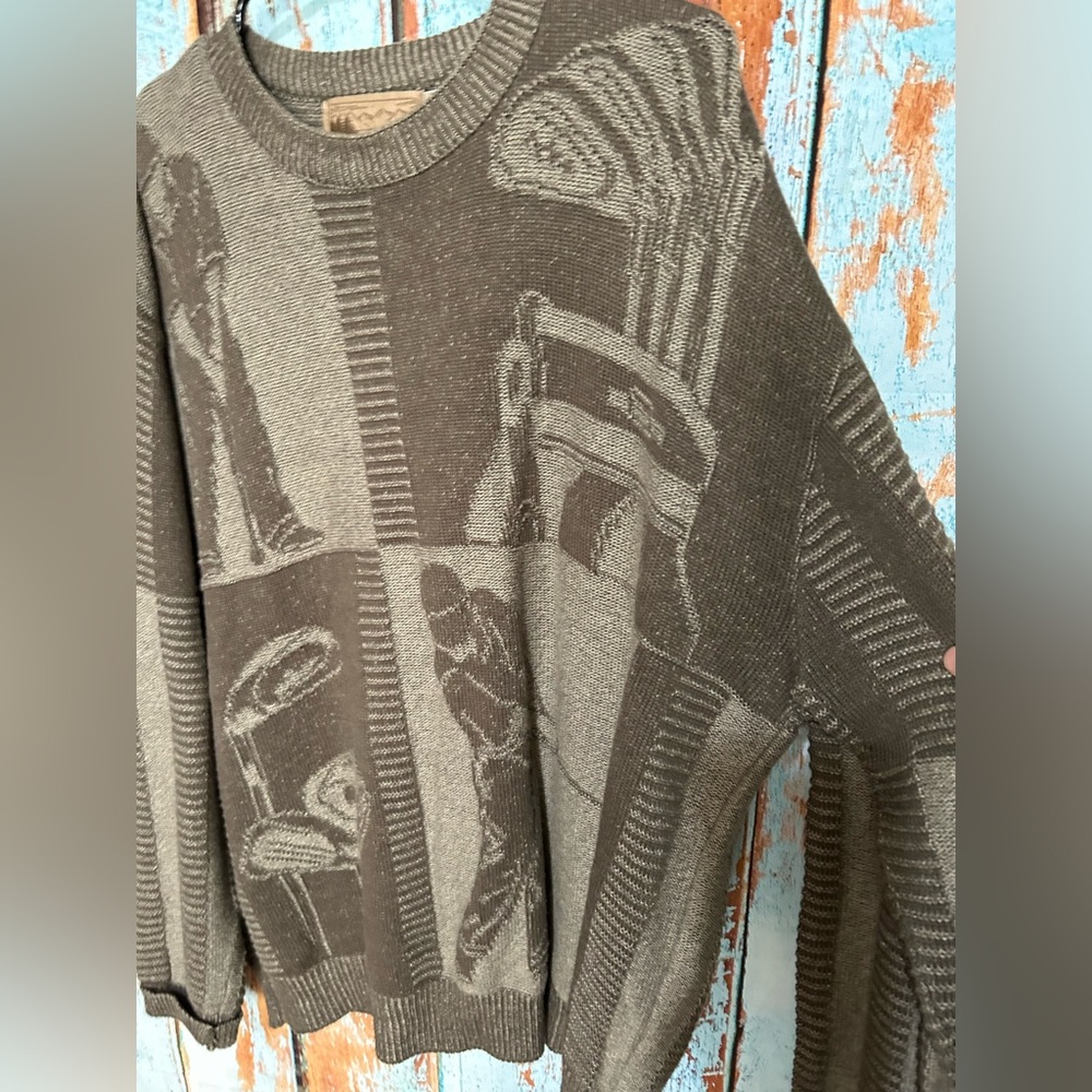 Vintage Shenandoah Golf Themed Sweater Size Large - Picture 3 of 6